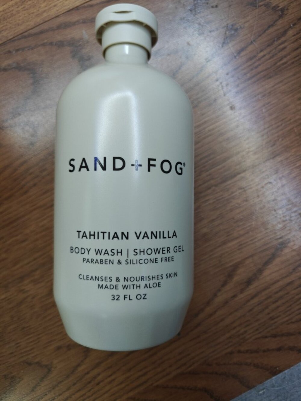 Sand + Fog Tahitian Vanilla Shower Gel 32 oz | Paraben & Silicone Free with Aloe